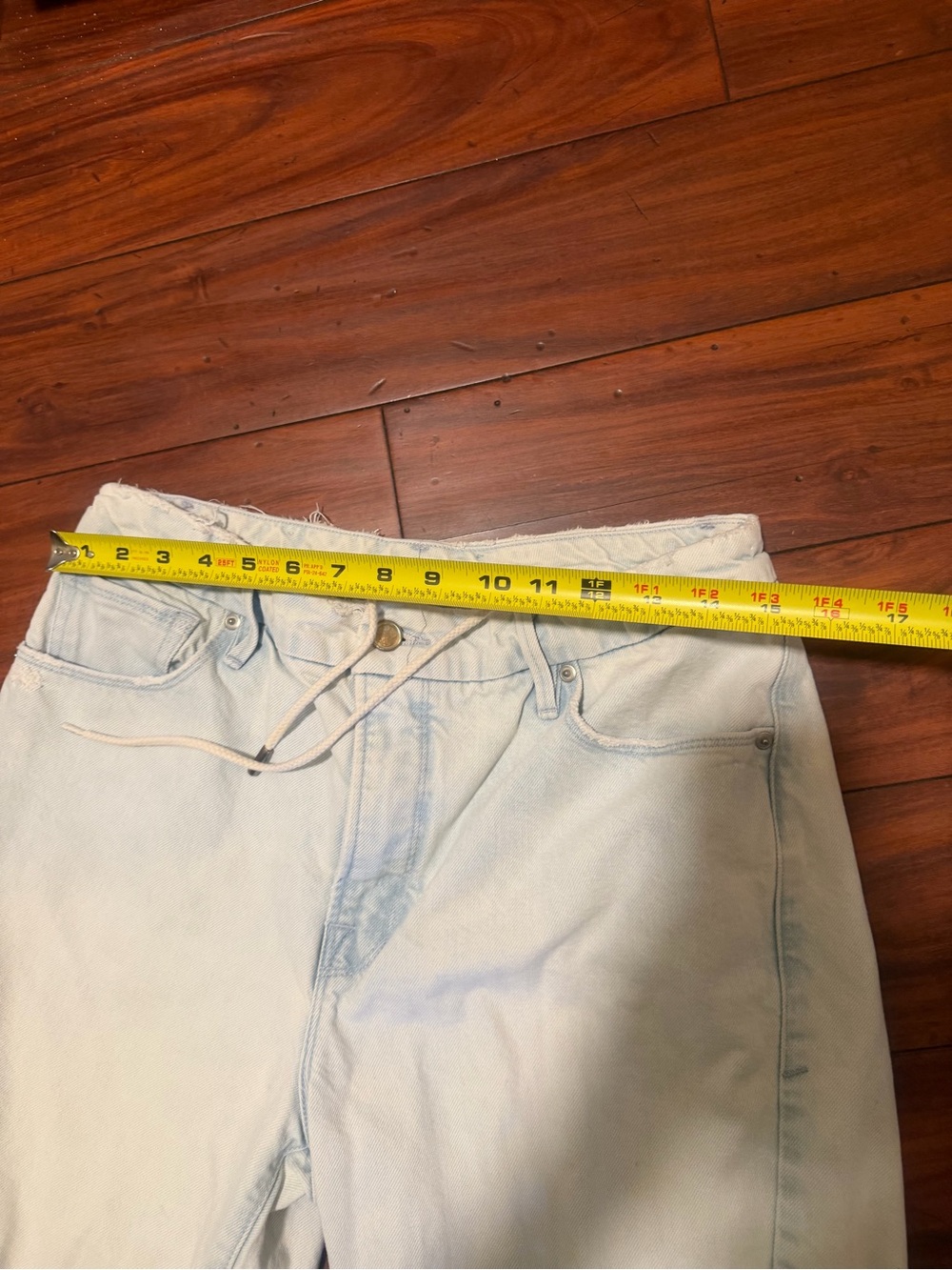 Good American Light Blue Frayed Waist Jeans - Picture 11 of 11